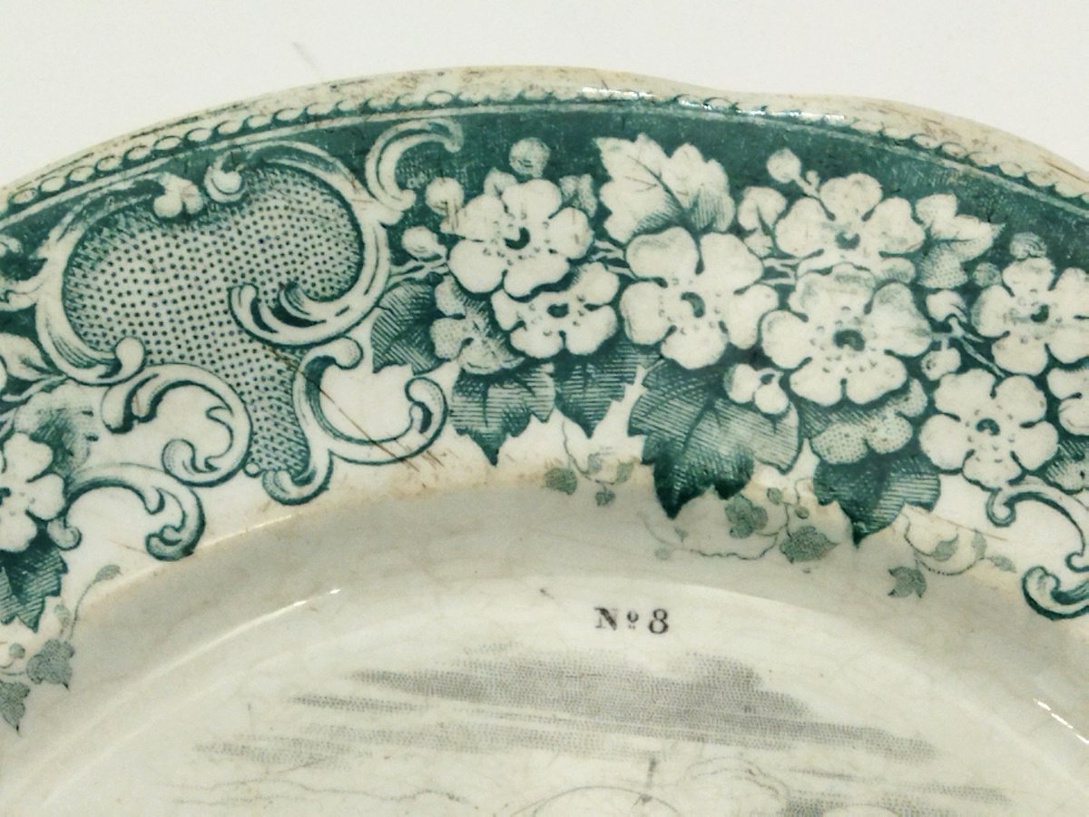 CREIL & MONTEREAU Assiette Légendée Ancienne "SAINT VINCENT" Patron des VIGNERONS XIX-photo-2