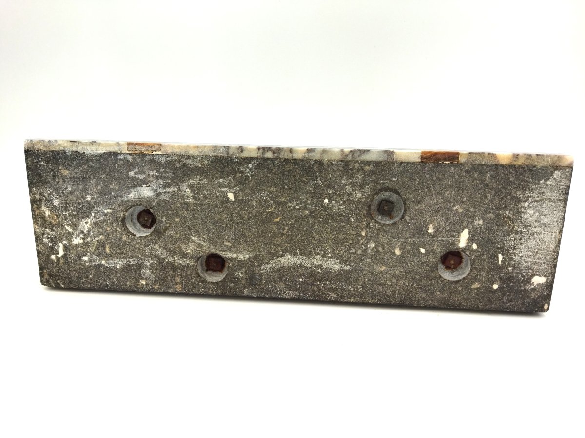 Paire d'Éléphants en Régule doré sur Semelle en Marbre-photo-1