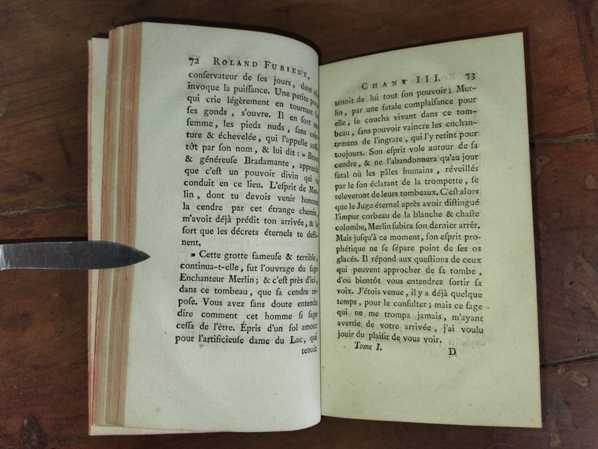 ROLAND Furieux Poème Héroïque de l'ARIOSTE Livres Anciens de  Collection 1780-photo-2
