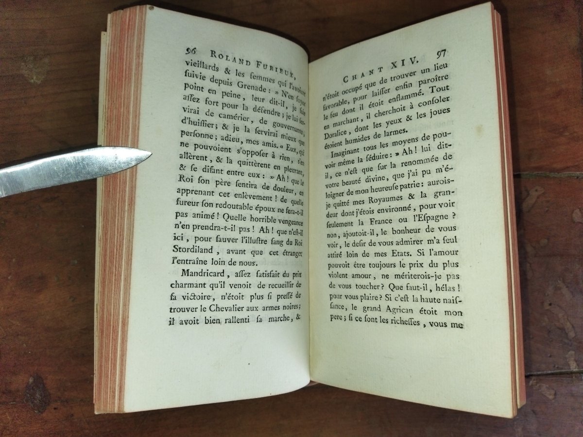 ROLAND Furieux Poème Héroïque de l'ARIOSTE Livres Anciens de  Collection 1780-photo-4