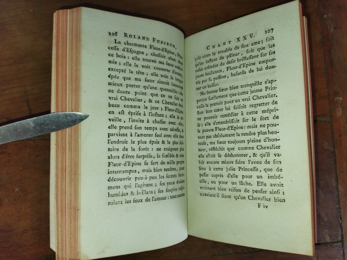 ROLAND Furieux Poème Héroïque de l'ARIOSTE Livres Anciens de  Collection 1780-photo-6
