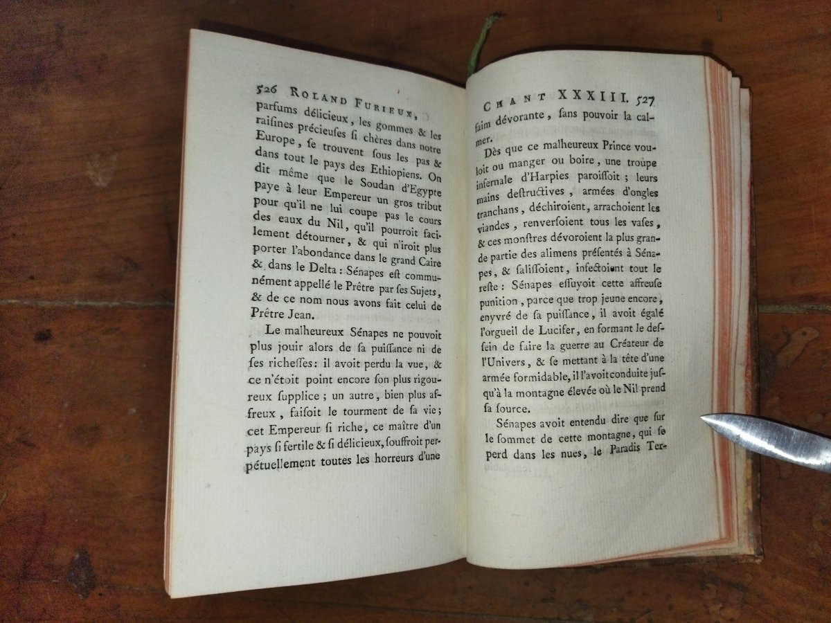 ROLAND Furieux Poème Héroïque de l'ARIOSTE Livres Anciens de  Collection 1780-photo-8