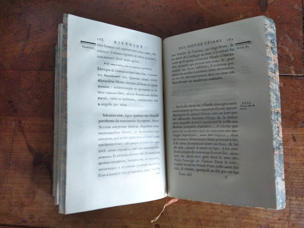 HISTOIRE DES 12 CÉSARS de SUÉTONE Livres anciens de Collection Henri OPHELLOT de  La PAUSE 1771-photo-6