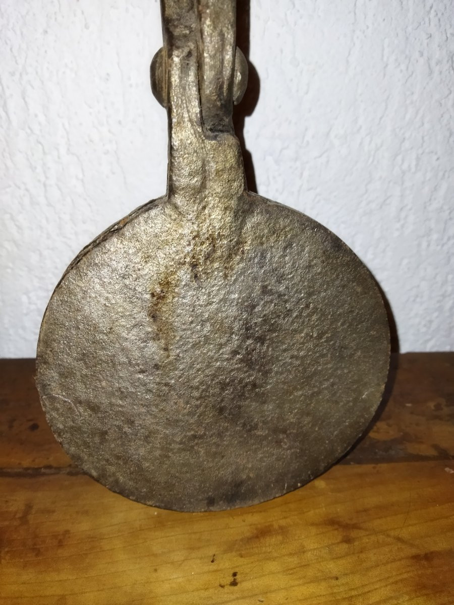 Forge Mold, Engraved Forged Steel With Esoteric Religious Symbols, Folk Art Collection-photo-4