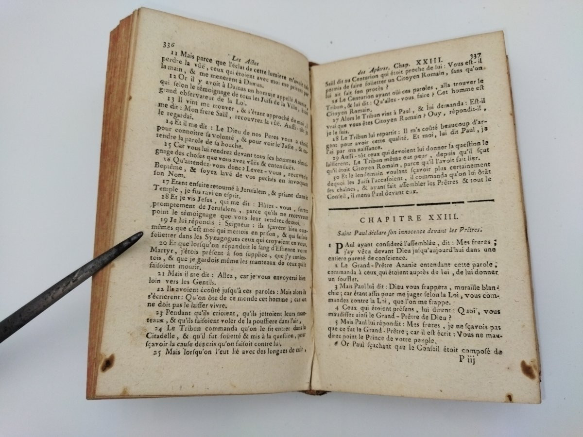 New Testament Of Jesus Christ Ancient Religious Book By Denys Amelote 1769-photo-7