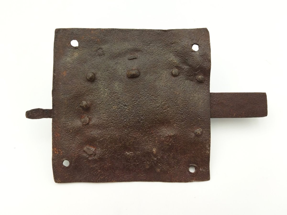 Antique Wrought Iron Lock - Display Item For Collectors-photo-4