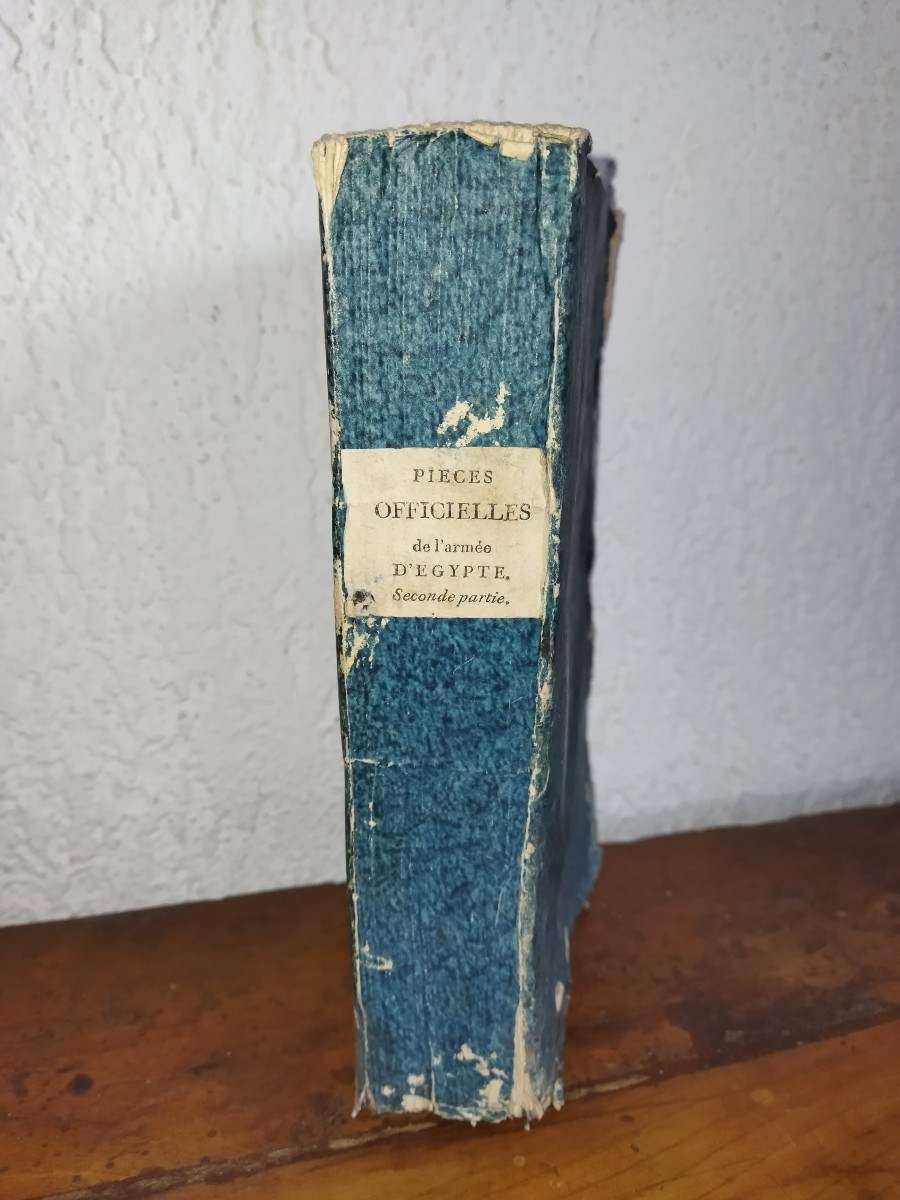 NAPOLÉON BONAPARTE Pièces Officielles Armée d'ÉGYPTE Livre ancien Collection AN IX  BERTHIER