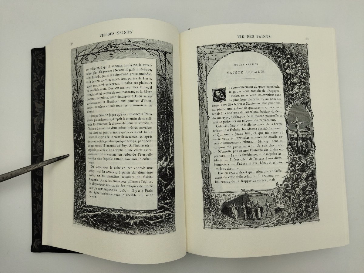 VIE DES SAINTS Livre religieux illustré de Paul GUÉRIN Édition Jean de BONNOT -photo-2