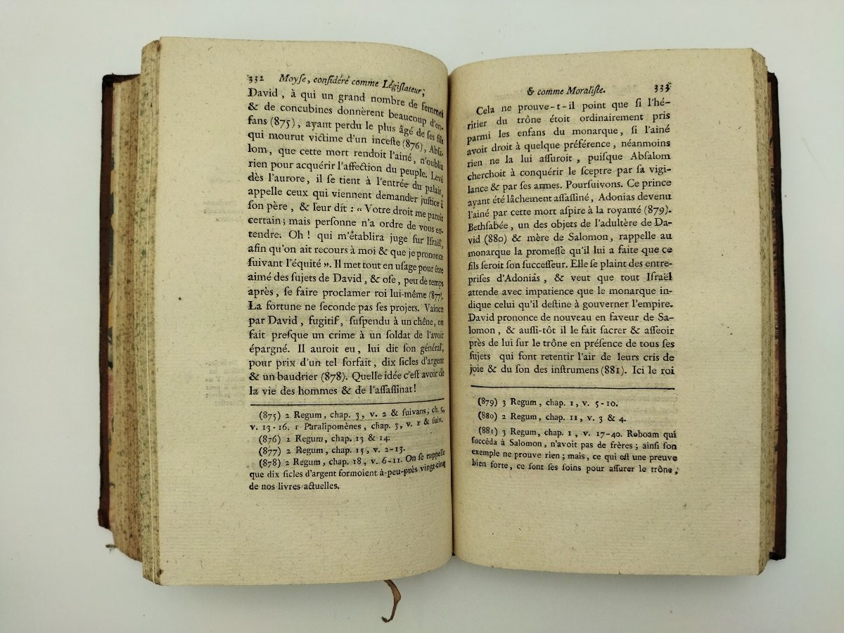 MOYSE Législateur et Moraliste Livre ancien de De PASTORET 1788 (EO)-photo-8