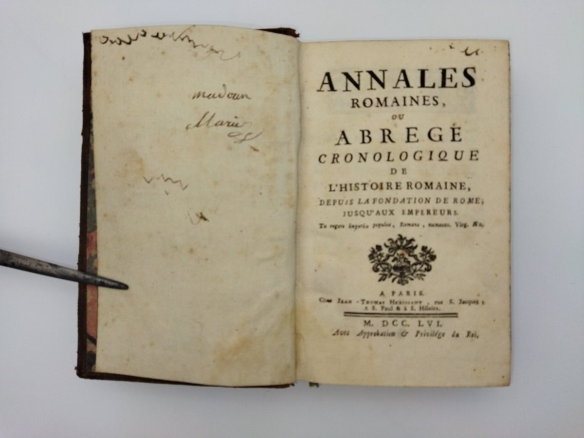 ANNALES ROMAINES Histoire Fondation de ROME Livre Ancien Collection 1756-photo-2