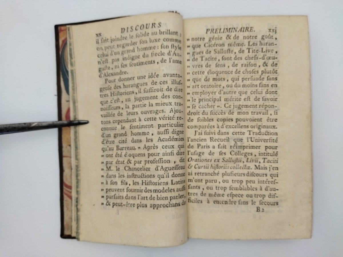 HARANGUES des Historiens Latins Livre Ancien Abbé MILLOT Collection 1774 -photo-2