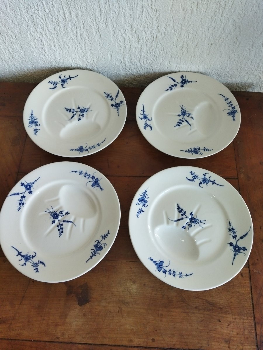 CAULDON CHANTILLY Série de 12 Assiettes Anciennes en Faience Anglaise-photo-3