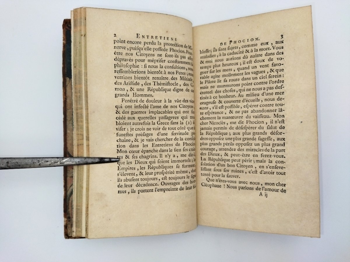 Phocion's Conversations Morality & Politics Old Book Abbot Mably Collection 1788-photo-3