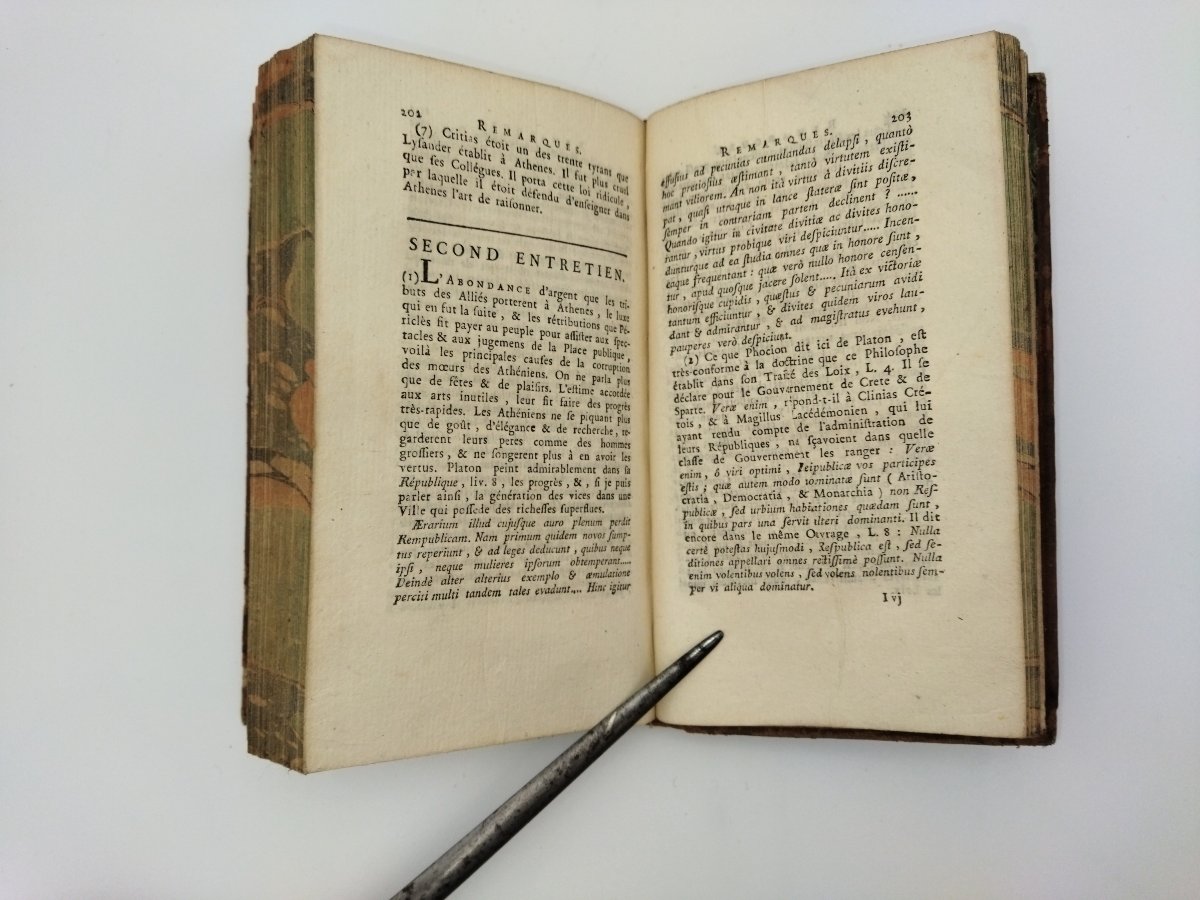 Phocion's Conversations Morality & Politics Old Book Abbot Mably Collection 1788-photo-6