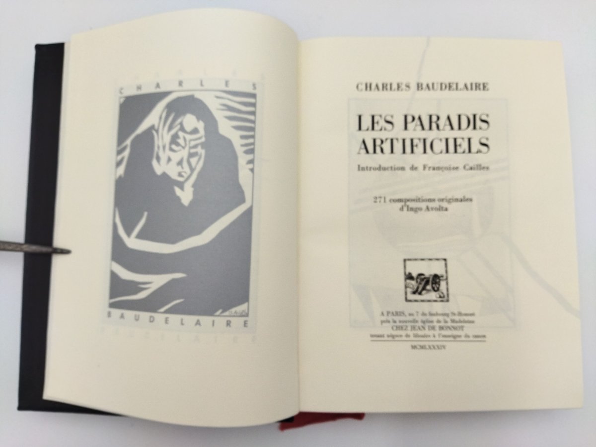 BAUDELAIRE Charles "LES PARADIS ARTIFICIELS" Illustrations Ingo AVOLTA Éditions Jean de BONNOT -photo-1