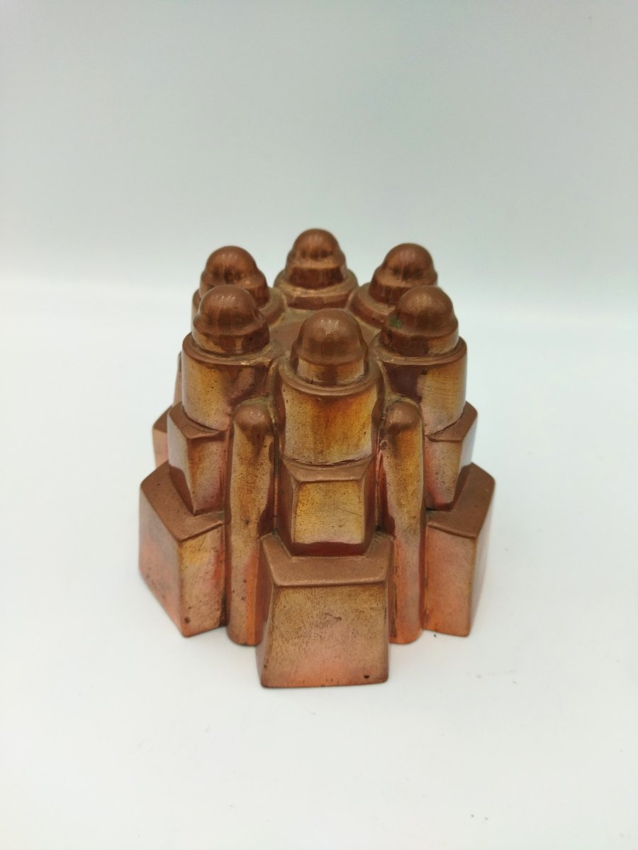 MOULE A GATEAU Ancien en Cuivre Art populaire Collection ART DE LA TABLE -photo-2