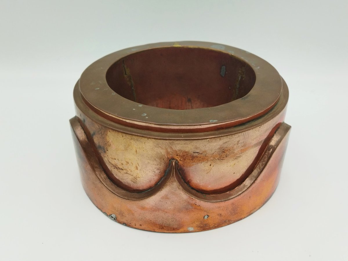 MOULE A GATEAU Ancien en Cuivre Art populaire Collection ART DE LA TABLE -photo-1