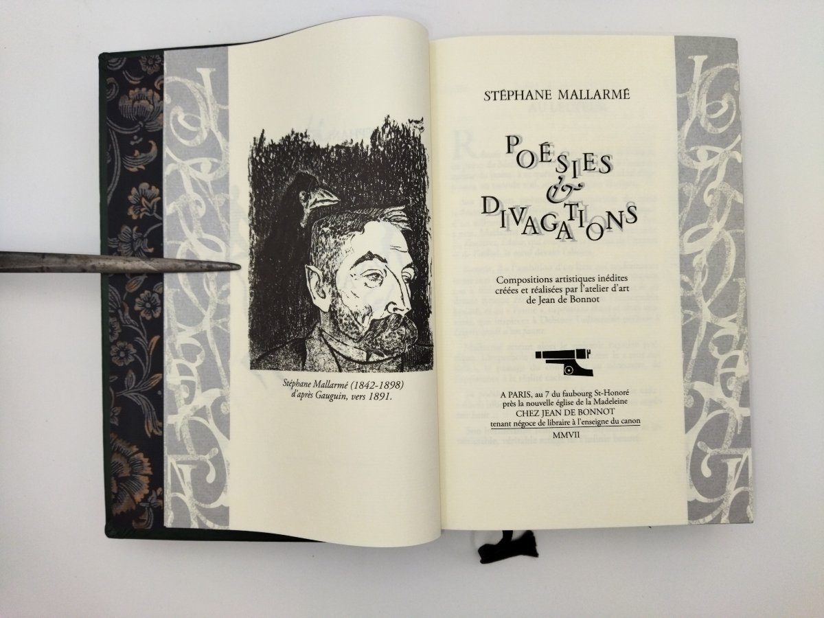 MALLARMÉ Stéphane "POÉSIES & DIVAGATIONS"  Numéroté 345 Éditions Jean de BONNOT -photo-3