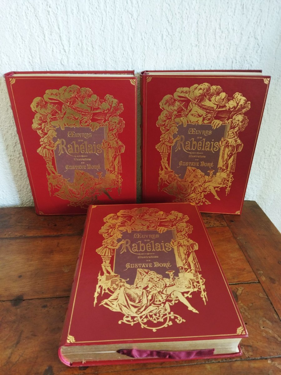 Rabelais "works" Illustrations By Gustave Doré Numbered 771 Editions De Vesgre 3 Volumes Complete-photo-2