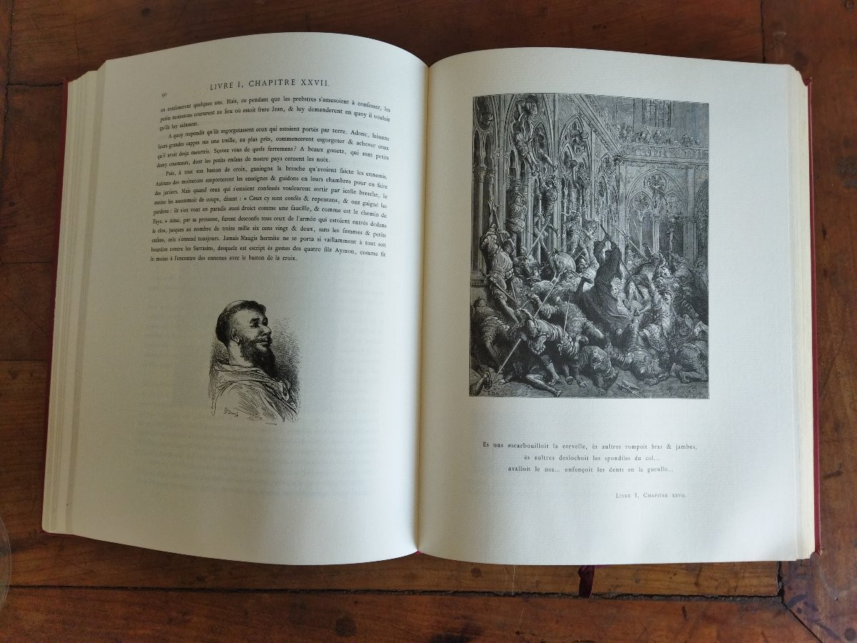 Rabelais "works" Illustrations By Gustave Doré Numbered 771 Editions De Vesgre 3 Volumes Complete-photo-2