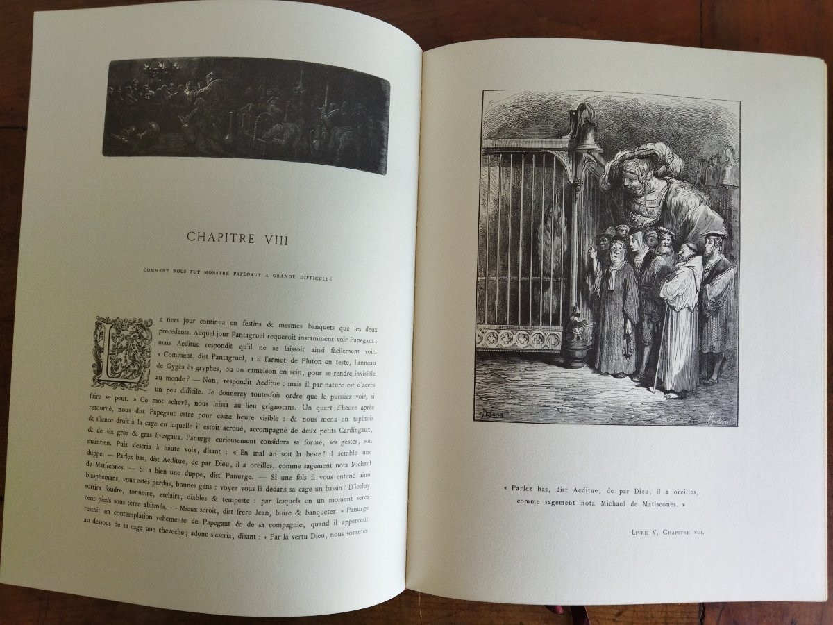 Rabelais "works" Illustrations By Gustave Doré Numbered 771 Editions De Vesgre 3 Volumes Complete-photo-4