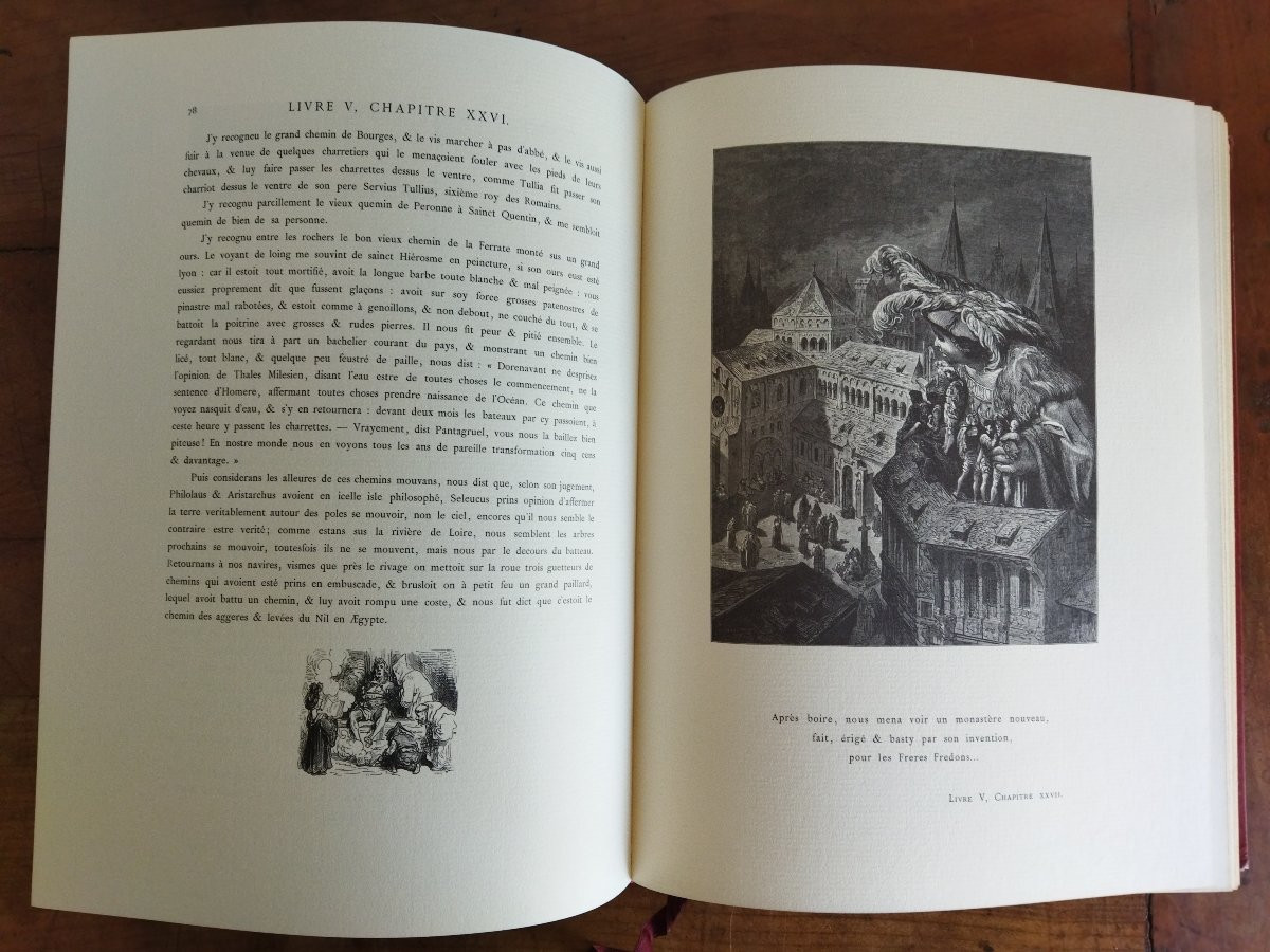 Rabelais "works" Illustrations By Gustave Doré Numbered 771 Editions De Vesgre 3 Volumes Complete-photo-5