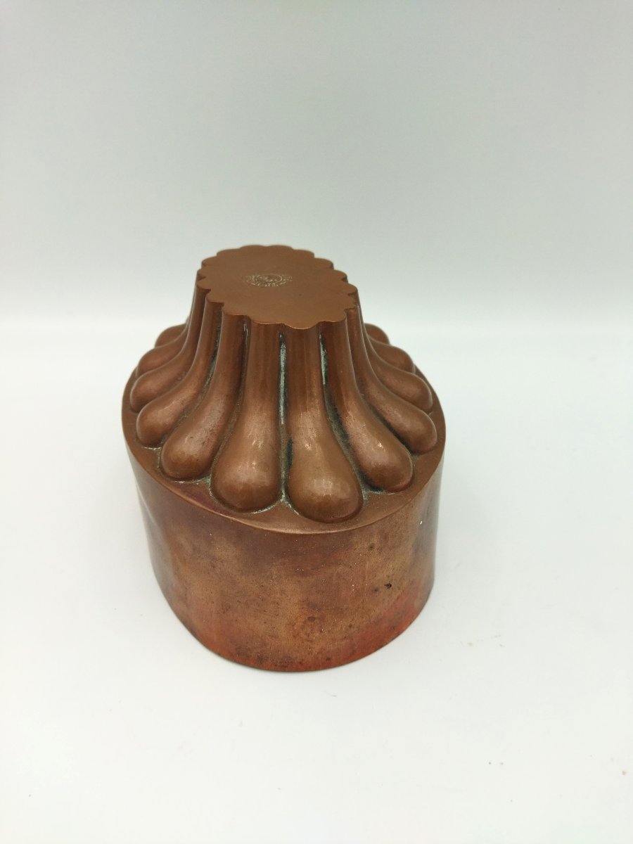 TROTTIER PARIS MOULE A GATEAU Ancien en Cuivre Art populaire Collection ART DE LA TABLE -photo-1