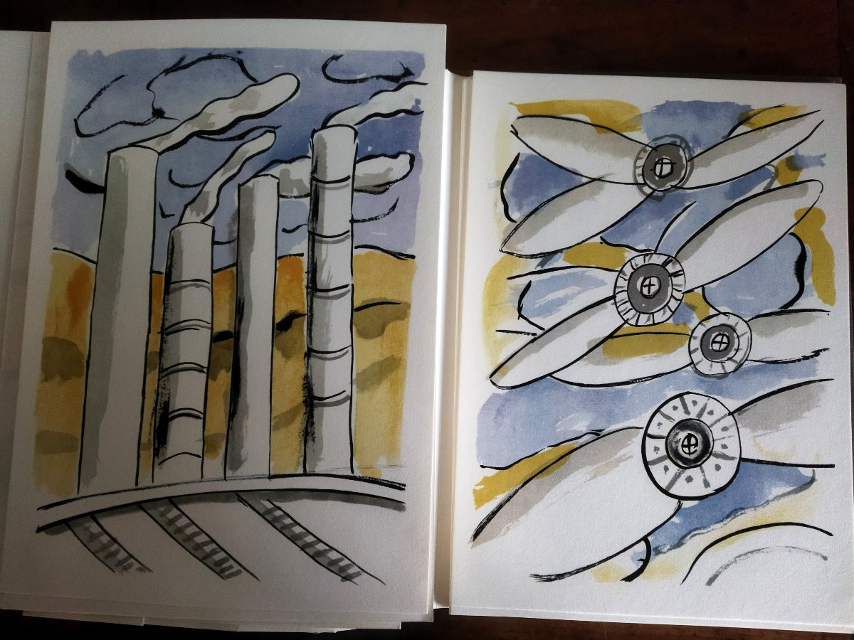 Mes Voyages Fernand Leger Lithographs & Poems By Aragon Exemplaire N° 4685 Collection-photo-6