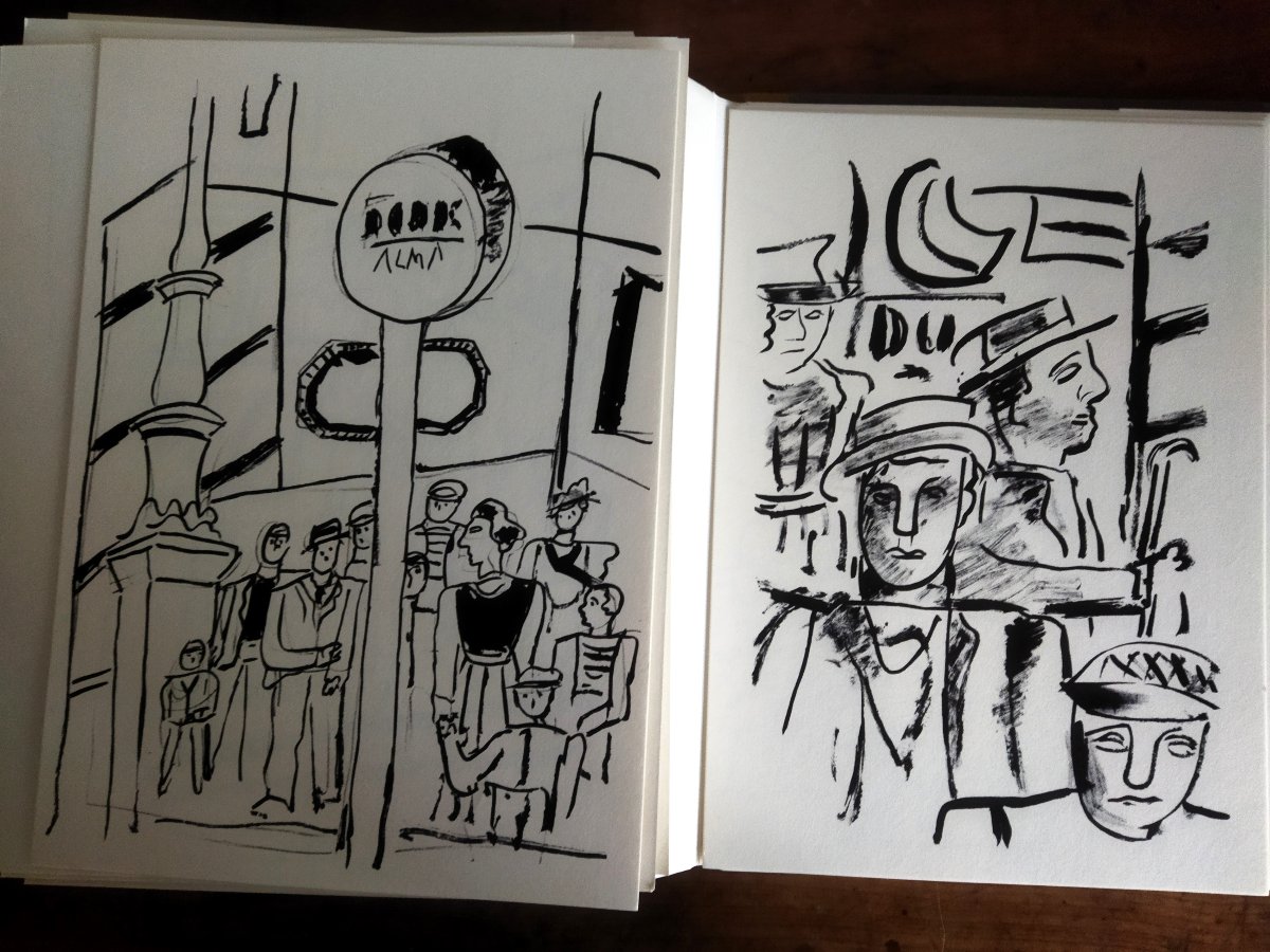 Mes Voyages Fernand Leger Lithographs & Poems By Aragon Exemplaire N° 4685 Collection-photo-8