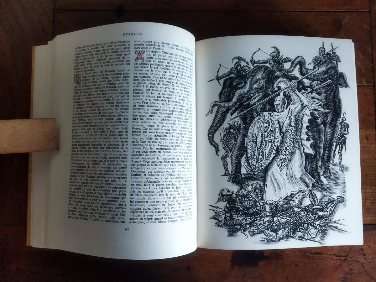 Plutarch 3 Volumes Vie Des Hommes Illustres Engravings By Decaris N° 404 Edition 1967 Collection-photo-6