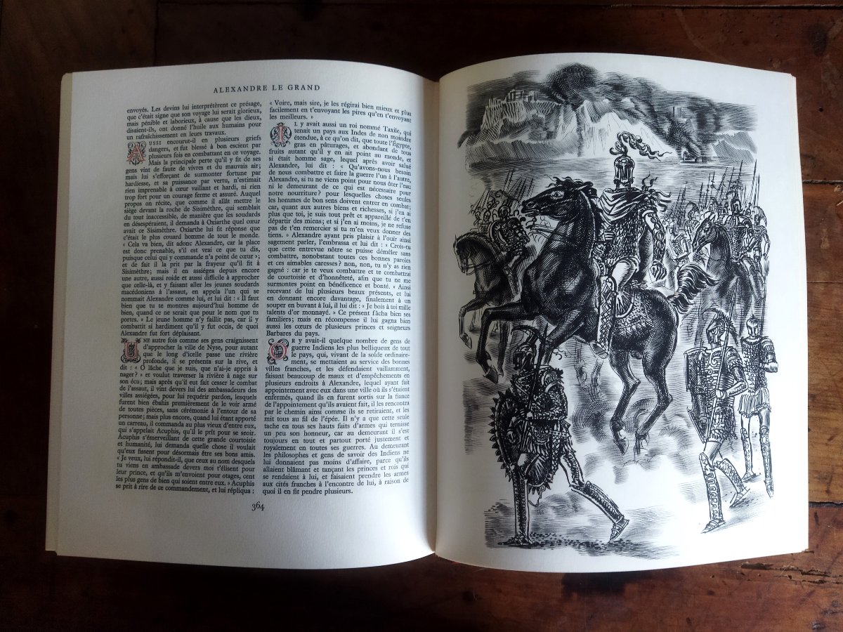 Plutarch 3 Volumes Vie Des Hommes Illustres Engravings By Decaris N° 404 Edition 1967 Collection-photo-7