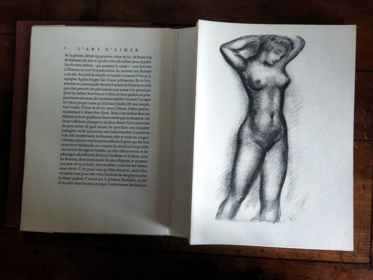 l'Art d'Aimer Ovide Lithographs Aristide Maillol Exemplaire N° 4864 Collection-photo-2