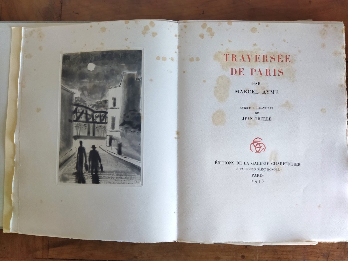 Traversée De Paris Marcel Aymé Engravings Jean Oberlé 1946 Exemplaire N° 21/50 Collection-photo-1