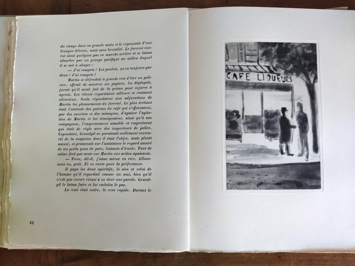 Traversée De Paris Marcel Aymé Engravings Jean Oberlé 1946 Exemplaire N° 21/50 Collection-photo-3