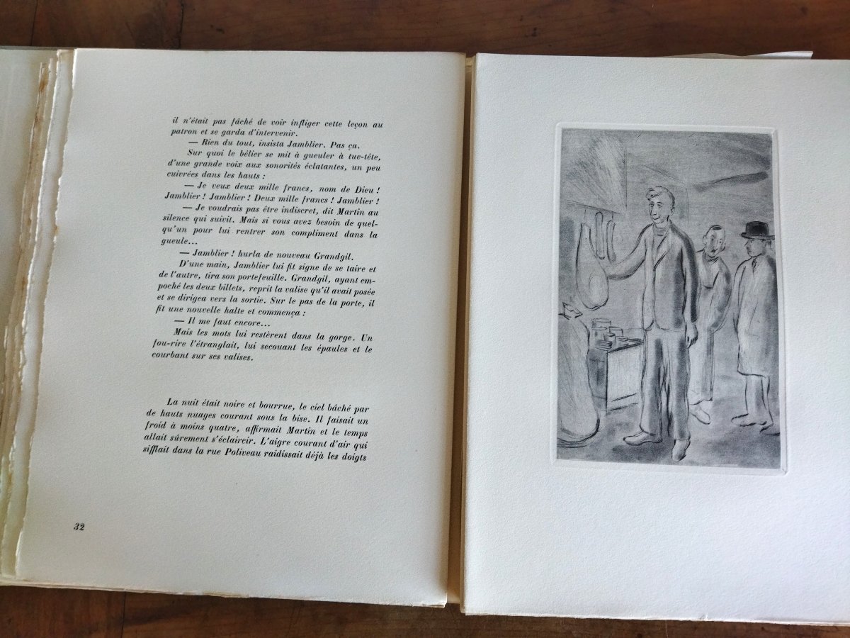 Traversée De Paris Marcel Aymé Engravings Jean Oberlé 1946 Exemplaire N° 21/50 Collection-photo-4