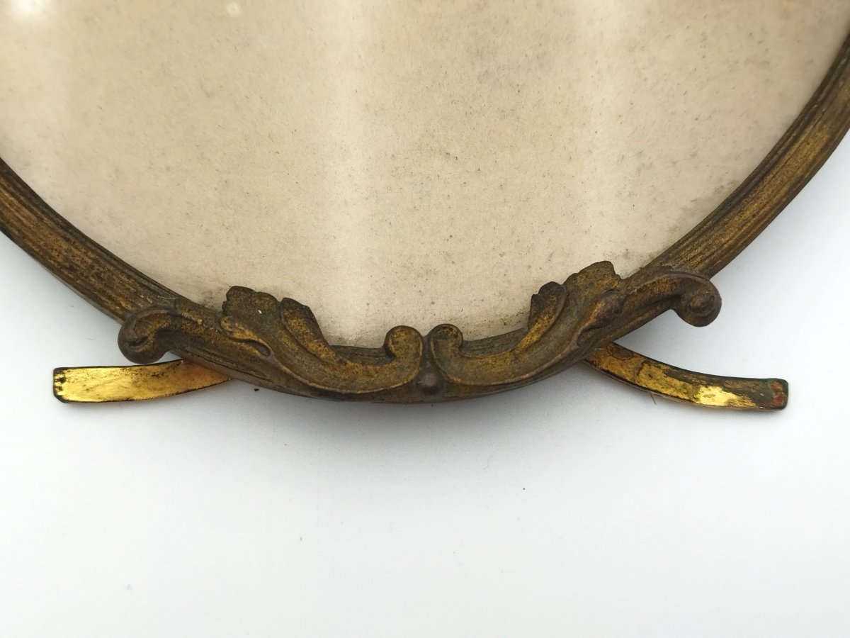 CADRE PHOTO Ancien Bronze doré Style LOUIS XVI Époque XIX -photo-1