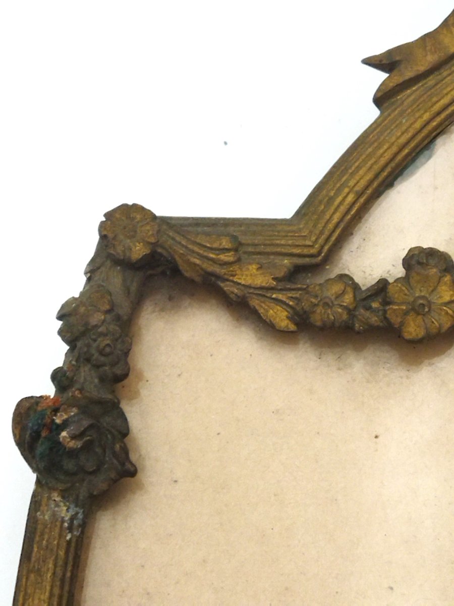 CADRE PHOTO Ancien Bronze doré Style LOUIS XVI Époque XIX -photo-3