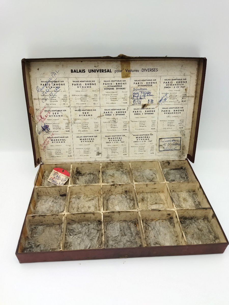 Automobilia Meuble De Métier Ancien 6 Tiroirs Rangements Pièces Mécaniques Auto-photo-8