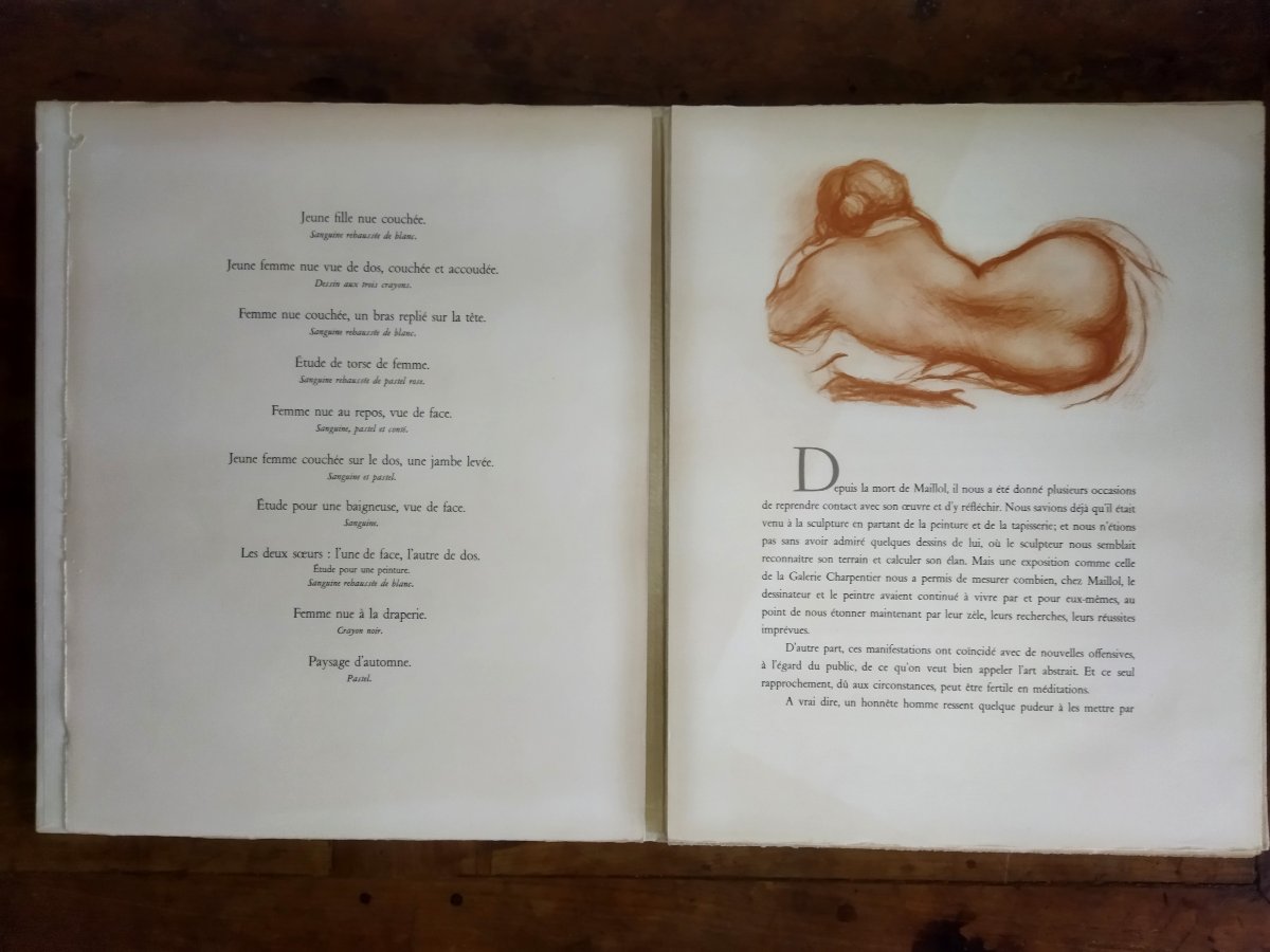 Maillol Les Maîtres Du Dessin Jules Romains Illustrations Sanguine & Crayon Edition 778 Eo-photo-1