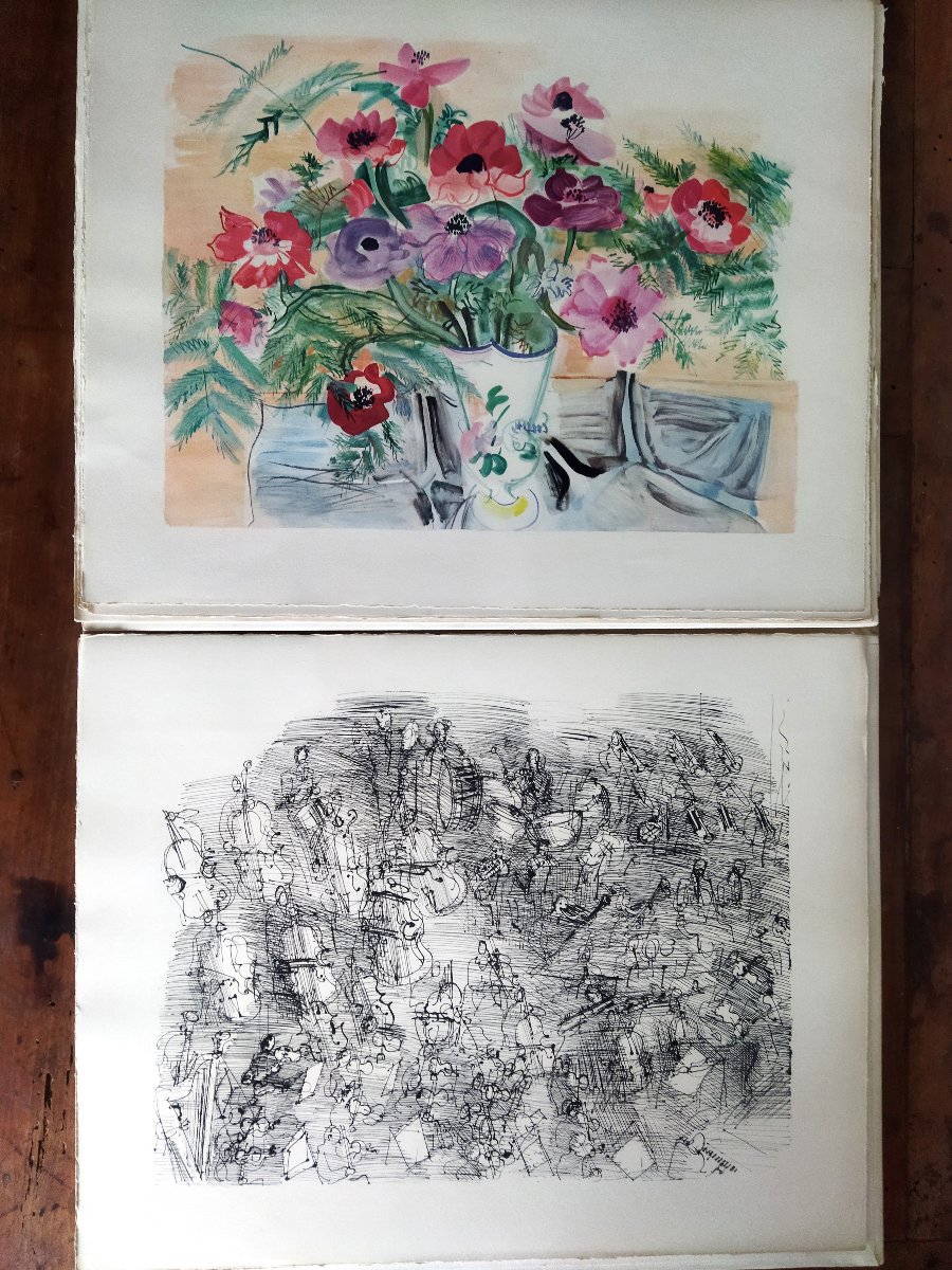 Dufy Les Maîtres Du Dessin Jean Cocteau Illustrations Watercolors & Drawings Edition 678 Eo-photo-4