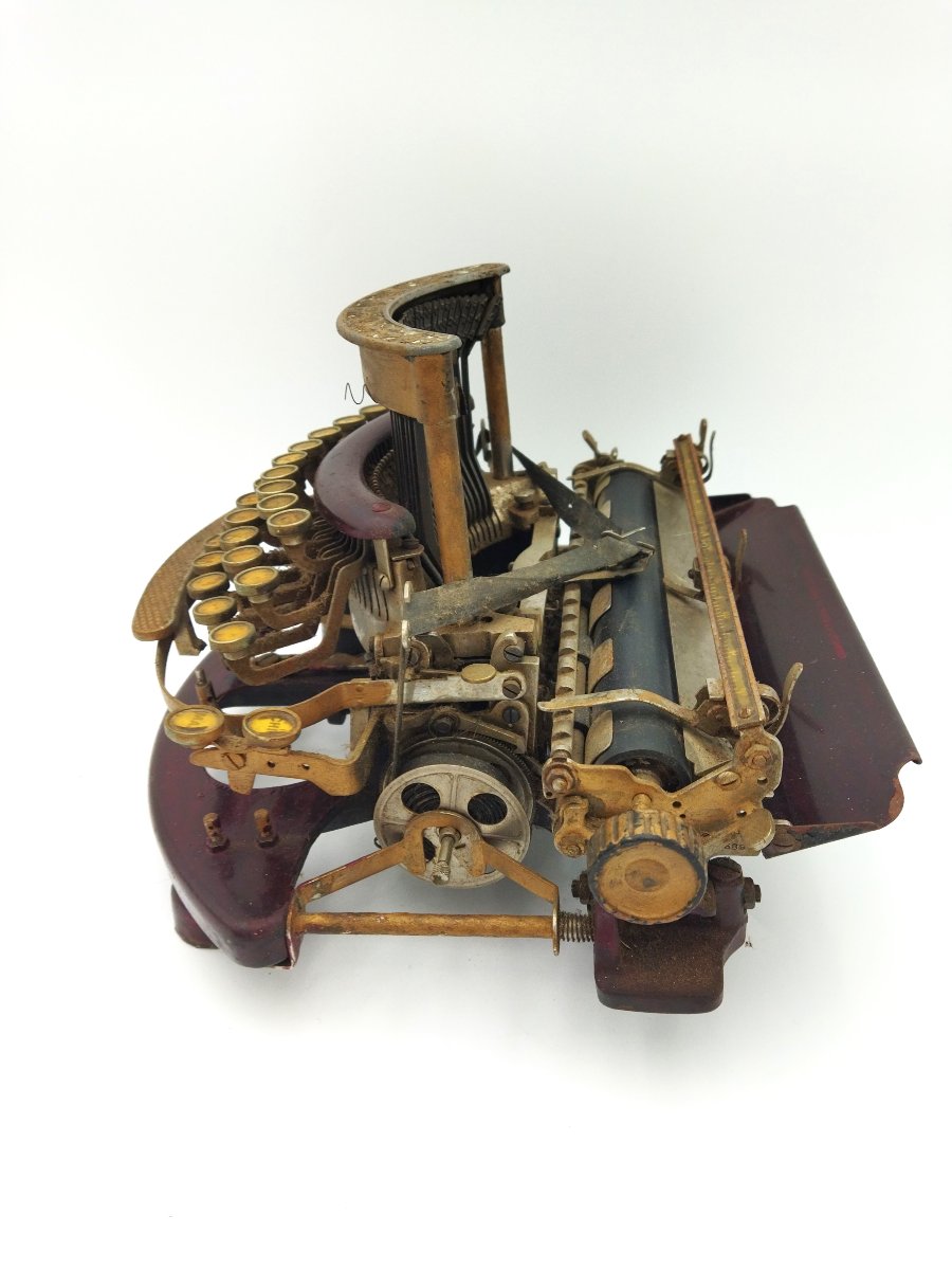 TYPO MANUFRANCE MACHINE à Écrire Ancienne Fonte Émaillée Début XX COLLECTION-photo-4