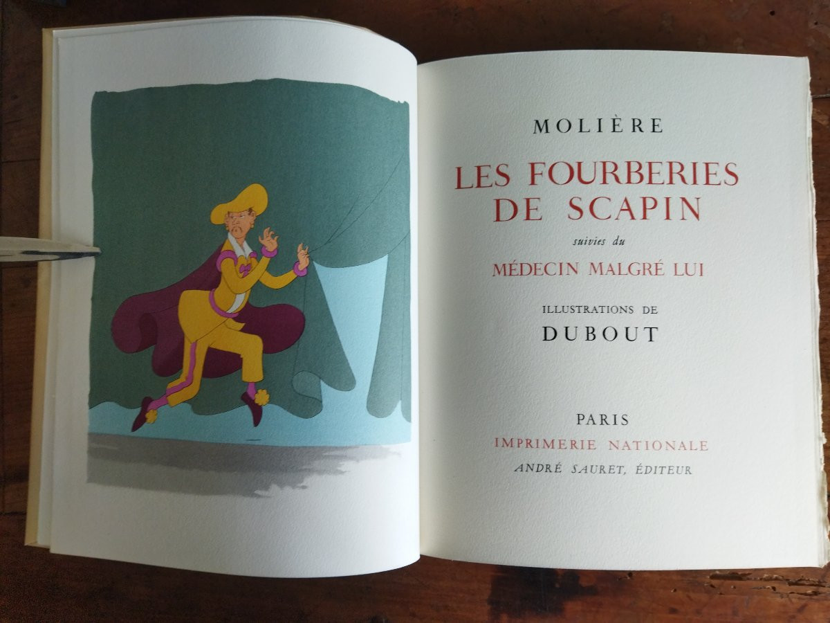 CURIOSA MOLIERE 7 Tomes Illustrations DUBOUT Édition SAURET 1954 Exemplaire N° 2709-photo-3