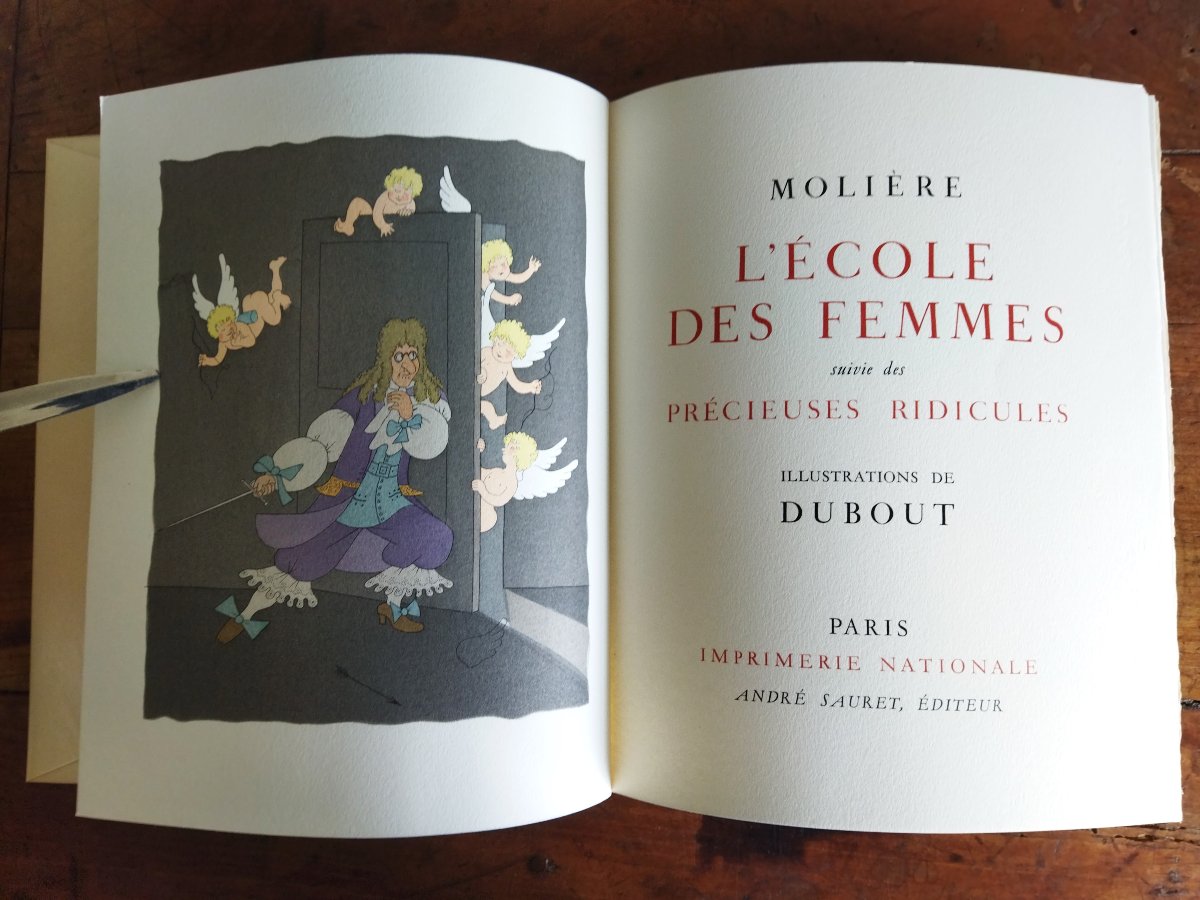 CURIOSA MOLIERE 7 Tomes Illustrations DUBOUT Édition SAURET 1954 Exemplaire N° 2709-photo-5