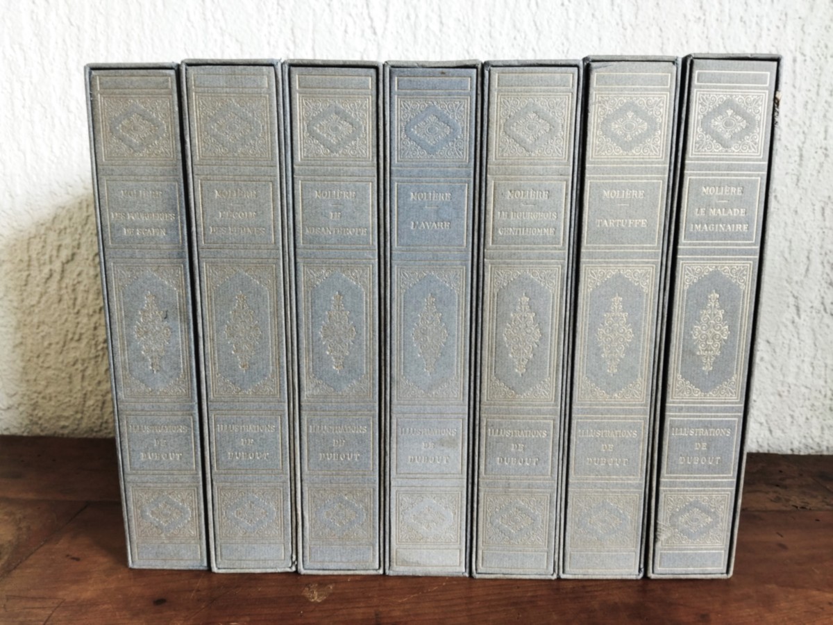 CURIOSA MOLIERE 7 Tomes Illustrations DUBOUT Édition SAURET 1954 Exemplaire N° 2709