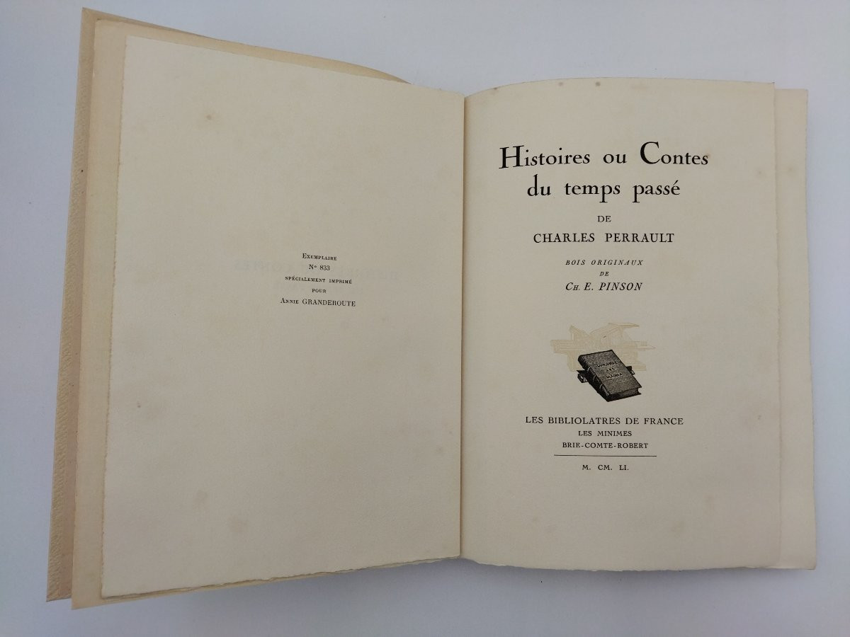 Perrault Charles Histoires Ou Contes Du Temps Passé Wood Engravings 1951 Copy N°833-photo-4