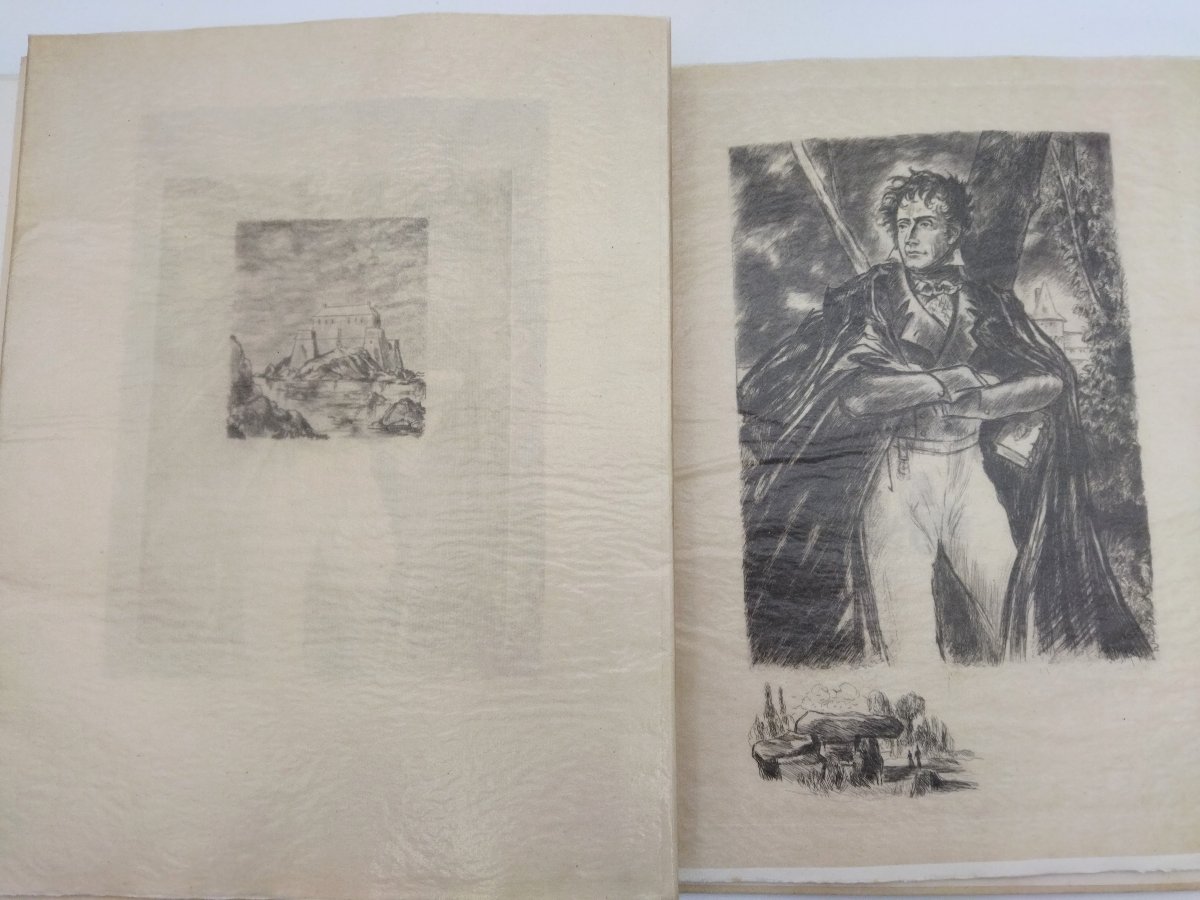 CHATEAUBRIAND COMBOURG Années de Jeunesse Eaux-Fortes Paulette HUMBERT Édition 1949  N° 37-photo-3