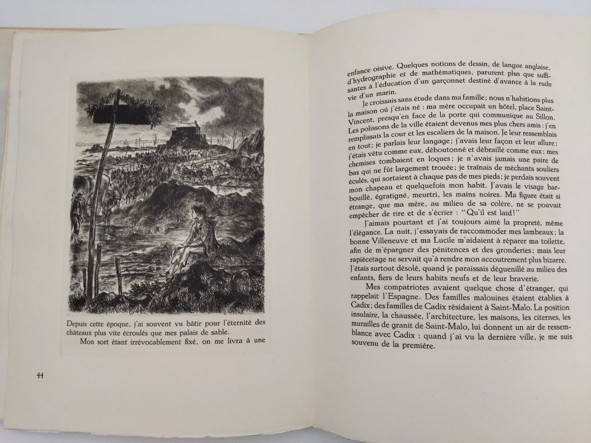 CHATEAUBRIAND COMBOURG Années de Jeunesse Eaux-Fortes Paulette HUMBERT Édition 1949  N° 37-photo-4