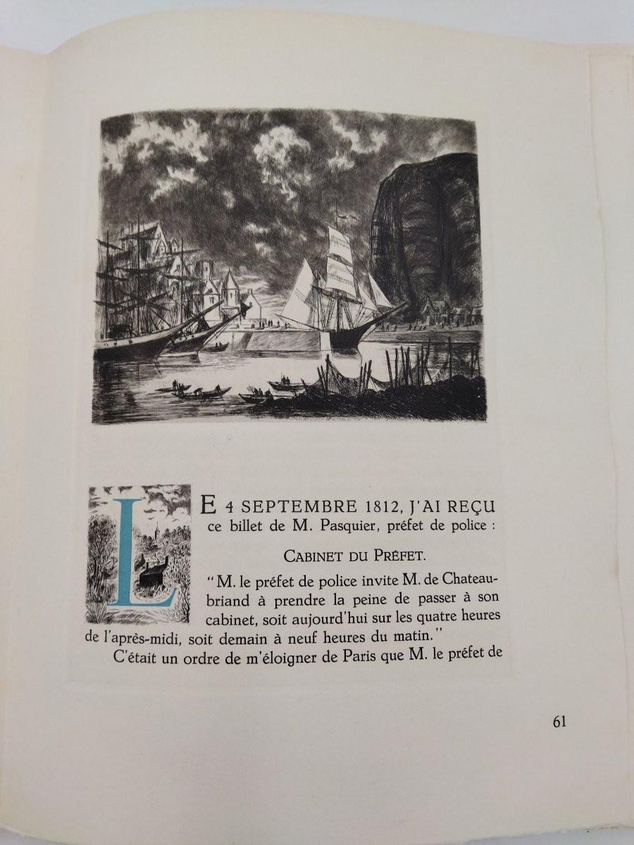 CHATEAUBRIAND COMBOURG Années de Jeunesse Eaux-Fortes Paulette HUMBERT Édition 1949  N° 37-photo-6