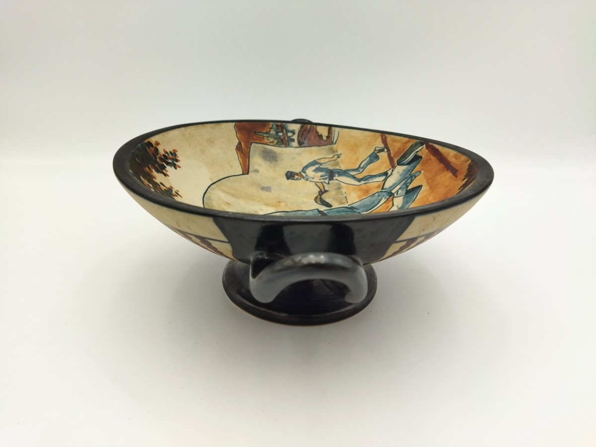 Ciboure Stoneware Pedestal Bowl Chistera Players Collection-photo-2