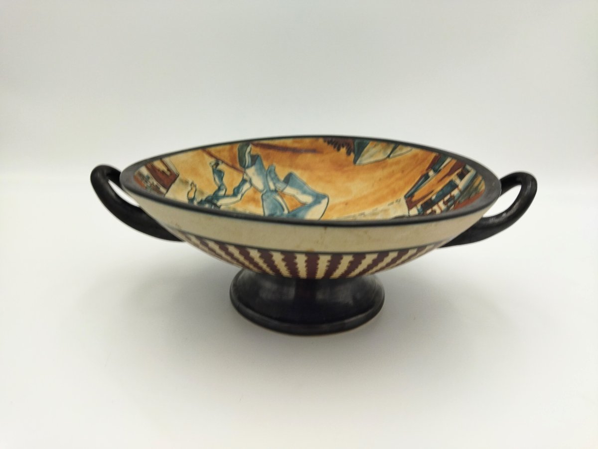 Ciboure Stoneware Pedestal Bowl Chistera Players Collection-photo-3
